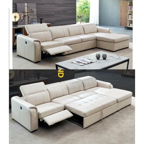 Living Room Sofa bed real genuine leather sofas salon couch puff asiento muebles de sala canape electric recliner L sofa cama