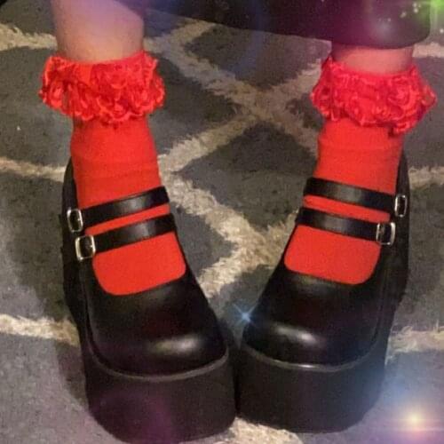 DORATASIA Brand Design Female Gothic Punk womens Pumps Platform Wedges High Heels Pumps Fashion Cute Sweet Lolita Shoes Woman