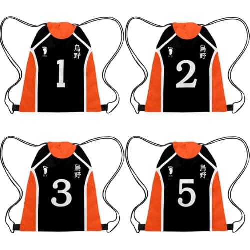 Haikyuu!! Bag Women Girls Hinata Shoyo Bunch Bags Drawstring Pocket Men Kageyama Tobio School Backpack Notebook Boys Convenience