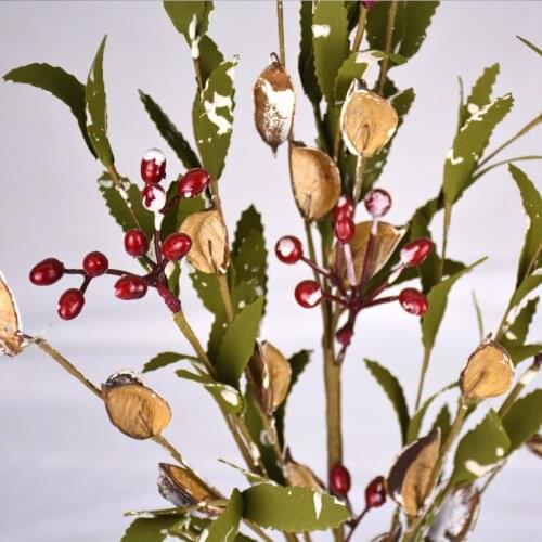 Artificial Cherry Berries Bundle DIY artificial flowers wedding decorations home decor holiday gifts pampas grass eucalyptus