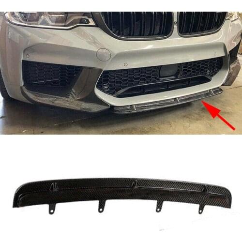 Forged Carbon Fiber Front Bumper Lip Spoiler Splitters Guard For BMW F90 M5 2018 2019 2020 Black FRP
