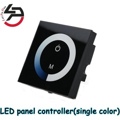 Laipuduo DC12V-24V Single Color Wall Mounted Touch Panel Controller Glass Panel Dimmer Switch Controller For LED Strips Lights