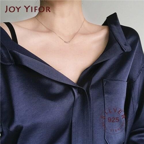 Hot Simple Generous Chic Clavicle Chain Necklace 925 sterling Silver Beads Necklace For Women Gift