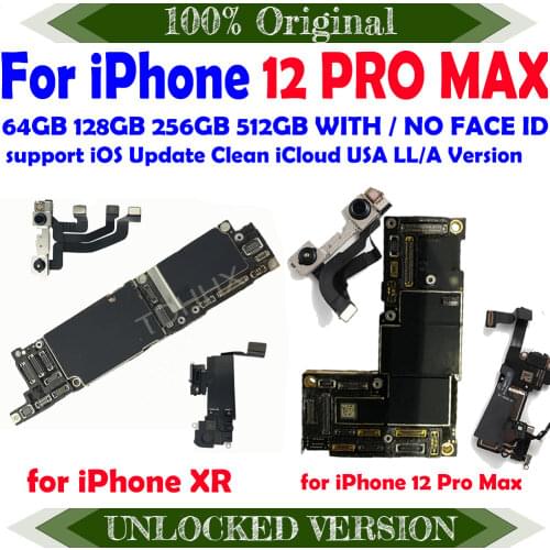 Support System Update Motherboard for iPhone XR Unlocked Clean iCloud 4G LTE Network with Full Chips Main Logic Boards Good Test