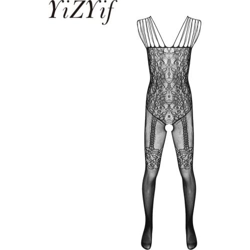 Mens Erotic Lingerie Pantyhose Stockings Nightwear See Through Sheer Fishnet Stretchy Body Pantyhose Tights Full Body Stocking