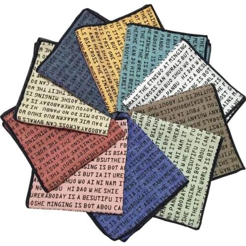 Letter Grooms Hankies Men Handkerchief Scarves Cotton Hankies Mens Pocket Square Male Handkerchiefs Christmas Gift Pocket Towel