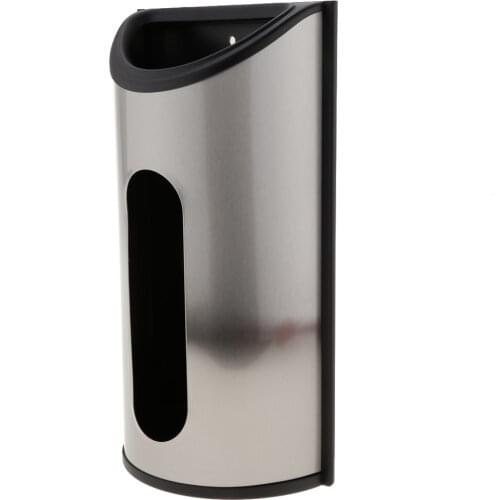 Stainless Steel Kitchen Home Organizer Plastic Grocery Bag Holder Dispenser