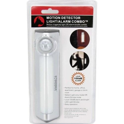 SECURITY Motion Detector Alarm with Nightlight Function Select Motion Triggered Light OR MotionTriggered Alarm with Loud 100dB