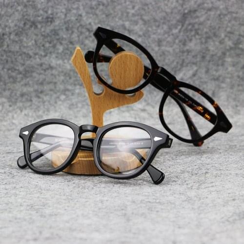 Vazrobe Acetate Johnny Depp Glasses Men Women Eyeglasses Frames Small Large (135/140/145mm) Prescription Sprectacles Tortoise