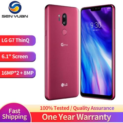 Unlocked LG G7 ThinQ G710N G710VM 64G/128G 4G Snapdragon 845 LTE Android Octa Core Rear Camera Dual 16MP 6.1" Cell Phone