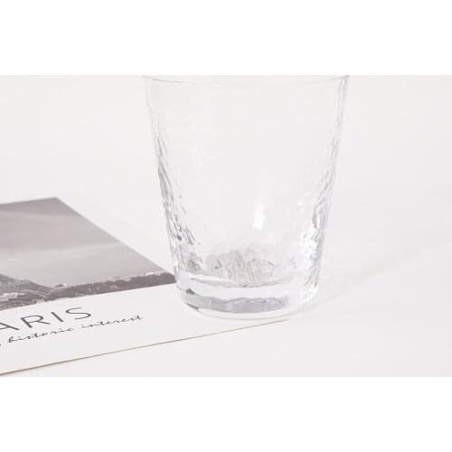 Heat Resistant Beer Coffee Water Cups Glass Cup Hammer Pattern Glass Tea Office Juice Coffee Milk Cup Drink Glass Set Drinkware