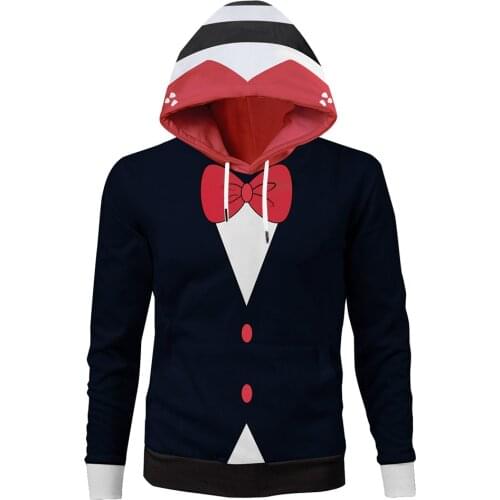 HELLUVA BOSS Moxxie Print Hoodie Tops Adult Hooded Sweatshirt Women Men‘s Pullover