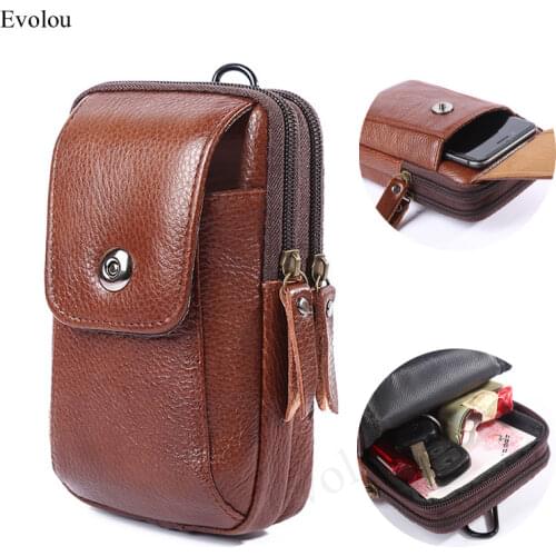 Universal phone Bag Pouch Leather Case For Iphone Samsung Xiaomi Flip Wallet Cover Belt Clip Phone Bag For Huawei Retro Waist