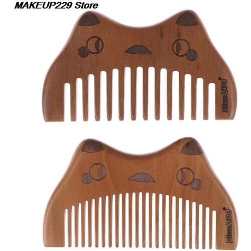 1Pc Natural Wood Comb Wooden Close Teeth Anti-static Head Massage Hair Care Tools Beauty Accessories