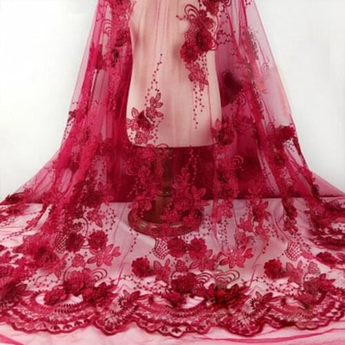 1 Yard Exquisite Embroidery Floral Soft Tulle Lace Fabric For Bridal Wedding Dresses Evening Dress Clothing Accessories Fabric