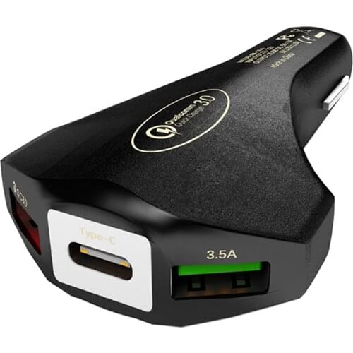 100pcs Quick Charge 3.0 type c USB Car Charger For Huawei Super charge QC3.0 Type C PD Fast Car Phone Charging For Samsung