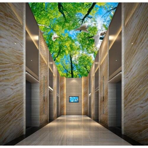 3D fantasy tree ceiling mural Wall Painting Living Room Ceiling Mural Photo Wall Paper 3d ceilings