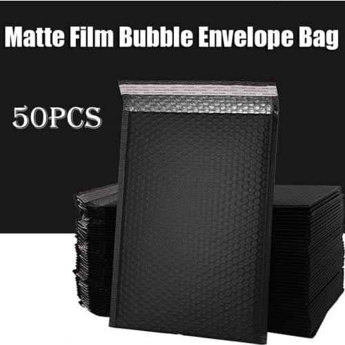 50Pcs/set Pink And Black Bubble Mailer Bags For Packaging Envelope Packaging Shipping Envelopes Packaging Bags For Business