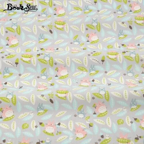 Booksew New Arrival 100% Cotton Twill fabric Material Grey Color Animals Patterns Sewing DIY Patchwork Home Textile Cloth