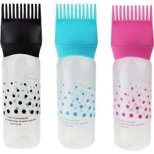 Shampoo bottle dry cleaning bottle hair dye hair care bottle transparent rinse scale bottle squeeze hairdressing tools