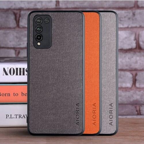 Case for Huawei Honor 10X Lite coque Luxury textile Leather skin soft TPU phone cover for huawei honor 10x lite case