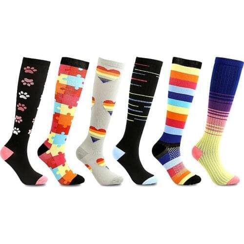 Men Women Compression Socks Fit For Sports Stockings Running Basketball Football Socks Nylon Anti-swelling Gym Socks