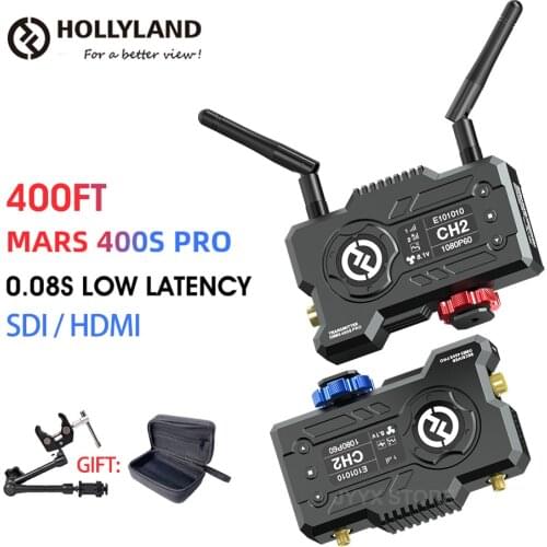 Hollyland Mars 400S Pro 400ft SDI HDMI Wireless Video Transmission System Transmitter Receiver 1080p for Live stream