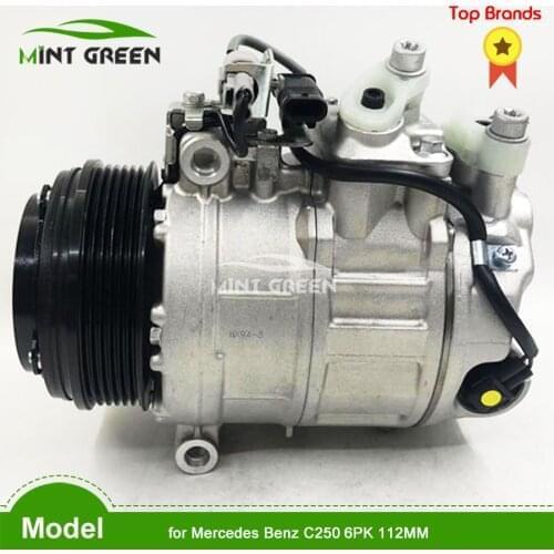 For Mercedes Air Conditioner Compressor MERCEDES-BENZ C250 6PK 112MM Car AC Compressor ASSY