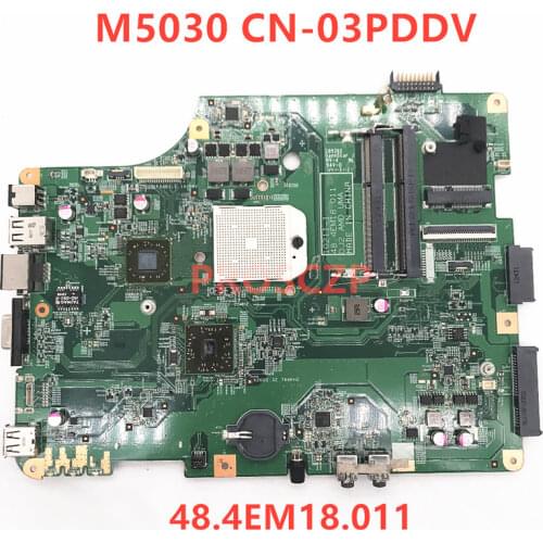 Free shipping for dell M5030 CN-03PDDV 03PDDV 3PDDV Laptop Motherboard pavilion 48.4EM18.011 DDR3 100% fully tested