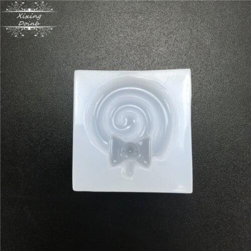 Mini lollipop shape silicone mold chocolate fudge cake decoration tool DIY resin mold crystal drop glue making tool