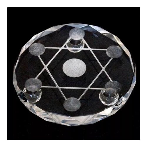 New 7 star plate Quartz Crystal Healing Ball Sphere Stand