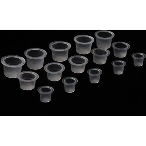 500pcs Disposable False Eyelash Extension Small Medium Large No Separator Glue Ring Permanent Ring Ink Container/Cup For INK