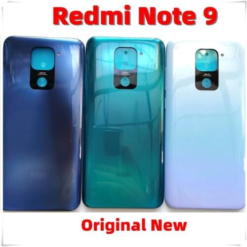 Original Back Cover Housing Door For Xiaomi Redmi Note 9 Rear Battery Cover Chassis + Side Buttons Red Mi Note9 Repair Parts
