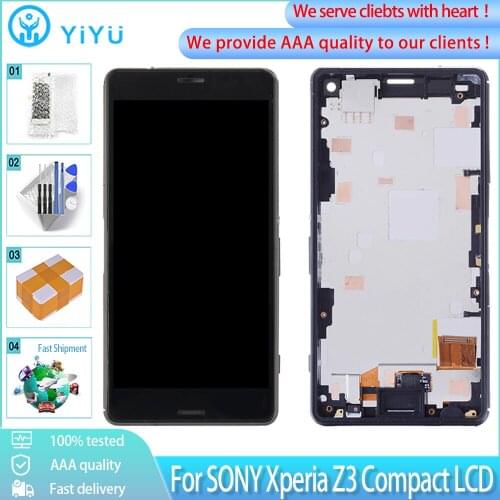4.6" Original LCD For SONY Xperia Z3 Compact D5803 D5833 LCD Display Touch Screen With Frame Replacement For Xperia Z3 Mini LCD