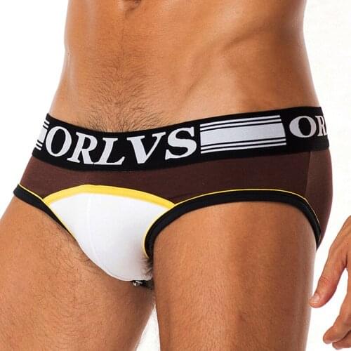 ORLVS Brand 50PC/LOT Wholesale Cotton Men Underwear Male Panties Sexy Briefs Quick Dry Mesh Comfortable Underpants Breathable