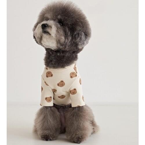 Cute Bear Winter Dog Clothes Warm Plus Cashmere Clothes For Dog Hoodie Cartoons Puppy Clotehs Small Pet French Bulldog Chihuahua