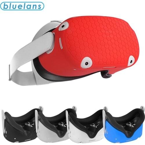 Silicone Protective Cover Shell Case For Oculus-Quest 2 VR Headset Head Cover Anti-Scratches For Oculus-Quest 2 VR Accessories