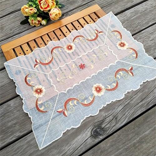 Modern lace place table mat cloth pad embroidery cup mug drink doilies tea glass coaster dining coffee placemat wedding kitchen