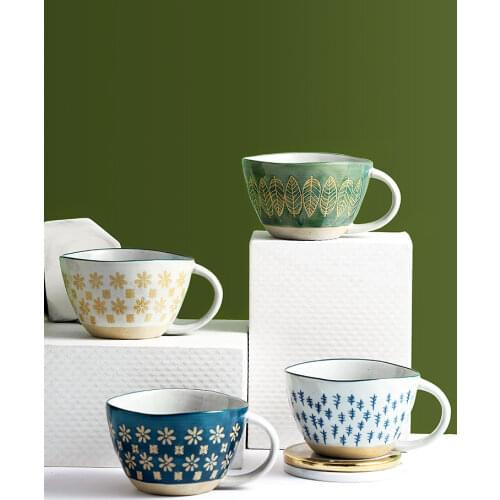 Creativity Coffee Cup Mark Drink Water Cup Ceramic Water Cup Kawaii Mug Womens 320/400ml Office Home Japanese Personality