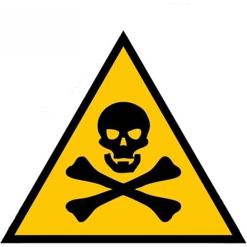 Creative Decals Skull Warning Danger Decal Car Sticker Waterproof Cover Scratch Auto Decoration PVC,16cm*14cm
