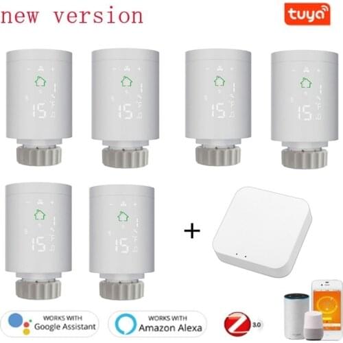 ZigBee3.0 Smart Thermostatic Radiator Programmable Tuya Radiator Actuator Temperature Controller Voice Control With Alexa
