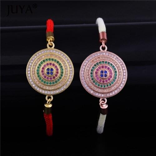 High Quality Copper Metal Paved Multi-color AAA Cubic Zirconia Rhinestone Big Size Round Eye Bracelet pulseras para las mujeres