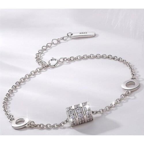Sole Memory Good Luck Beads Simple Exquisite Personality Romantic 925 Sterling Silver Female Resizable Bracelets SBR237