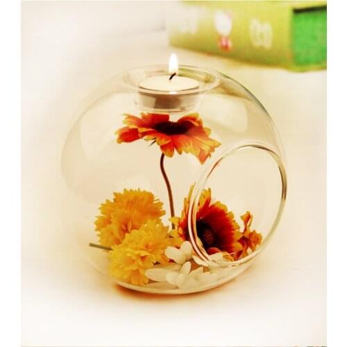 1PC 10cm,12cm,15cm Crystal Glass Candlestick Candle Holder Romantic Dinner Weeding Decor LD 156-3