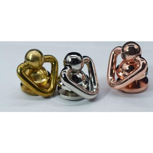 1PC Solid Metal Button Heart Ring Round Head Stud Screwback Leather Craft Bag Chicago Screw Nail Rivet Leather Craft Accessories
