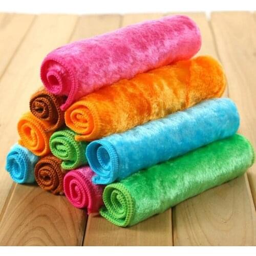 1pc Double Dish Cloth Efficient Bamboo Fiber Kitchen Anti-grease Washing Towel Home Cleaning Tools For Dishwashing Scouring Pad