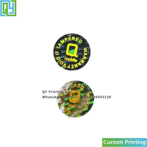 10000pcs 8x8mm Free Shipping Custom Printed Warranty VOID If Tampered 3D Hologram Stickres For Mobile Silver Holographic Labels