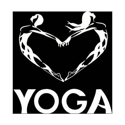 11.7*12.1CM People Loving Yoga Sexy Girl Most Fashion Style Car Sticker Vinyl Decal Black/Silver Cartoon Design C20-0762