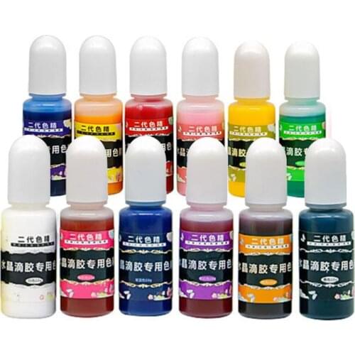 12 Pcs/set DIY Handmade Crystal Epoxy Pigment UV Oily Resin Dye Coloring W0YA