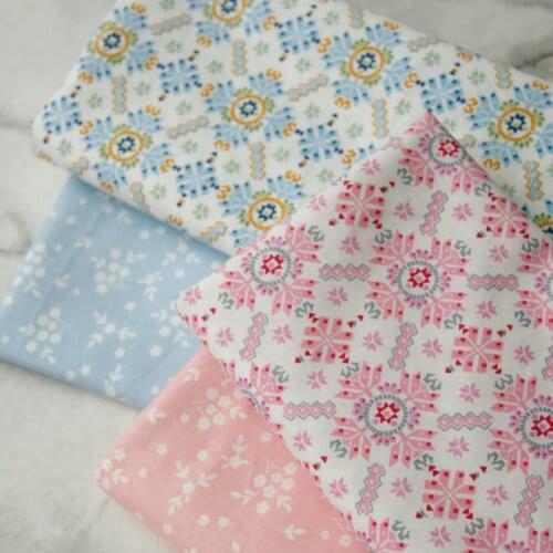 160cm Skin-Friendly Pure Cotton Twill Fabric DIY Baby Sewing Quilting Patchwork Handmade Baby Dress Cloth Textile Handicrafts